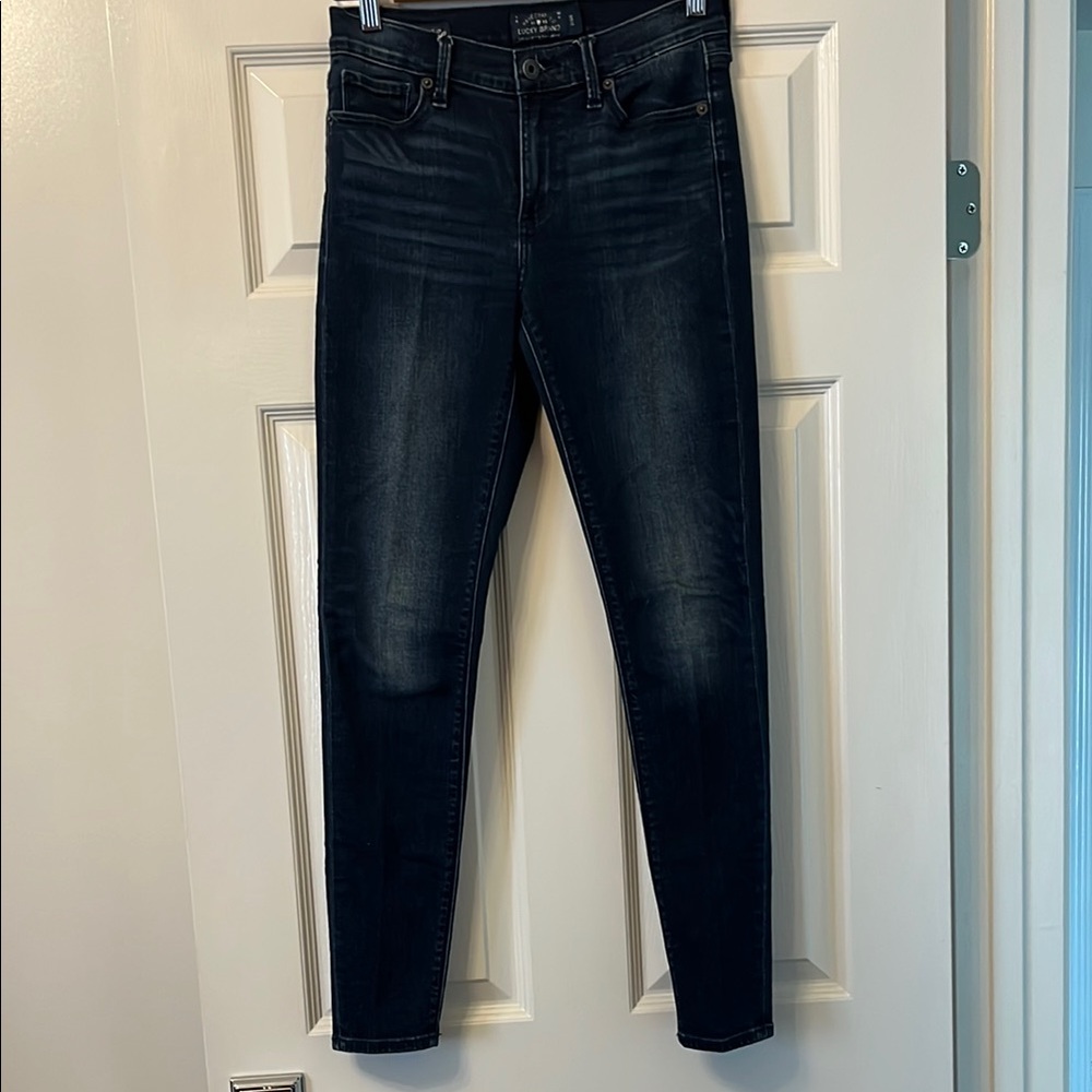 Lucky Dark Blue Brooke Legging Jean (mid-rise, Skinny) Sz 2